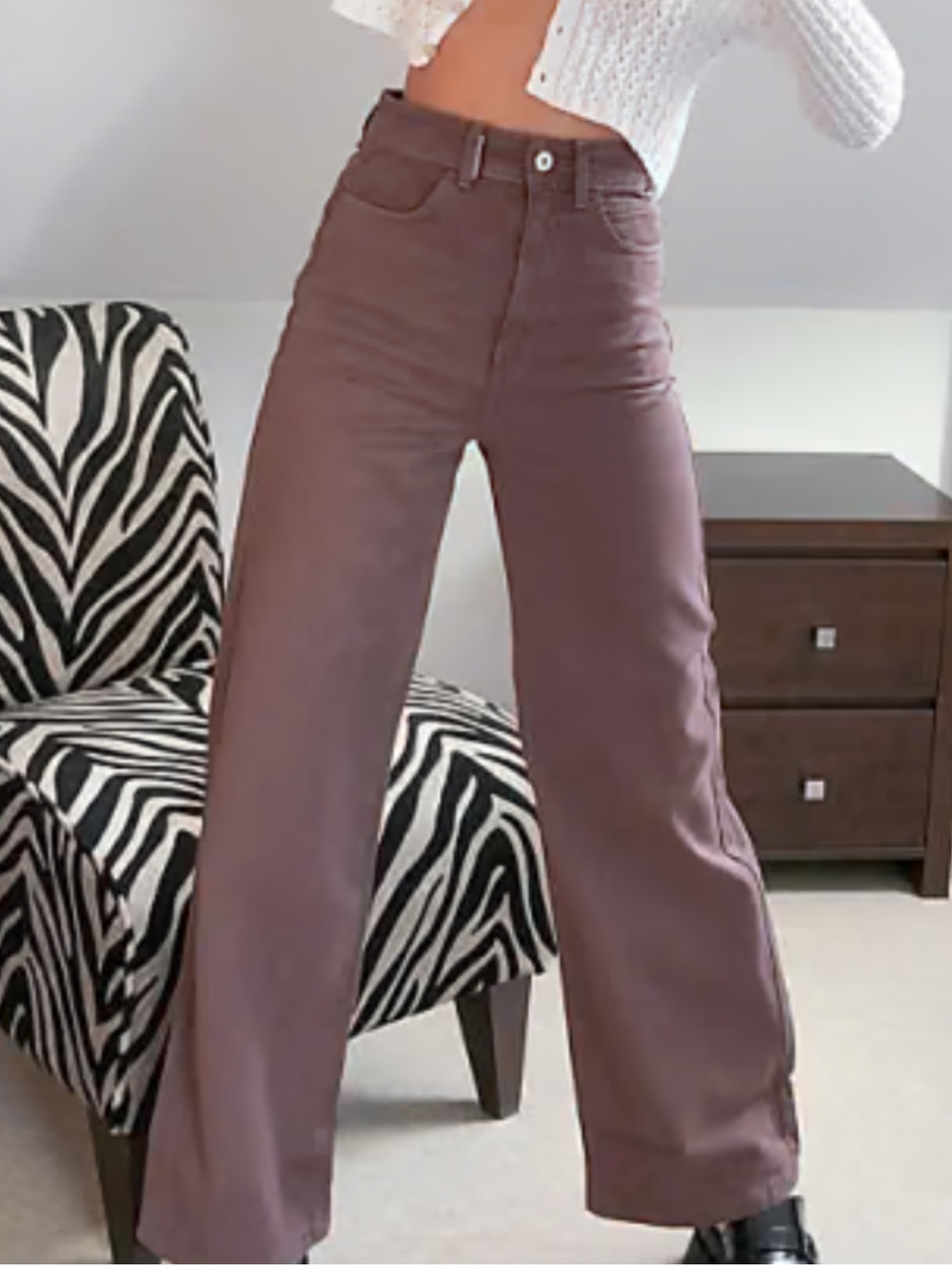 COLLUSION x007 wide leg jeans in brown